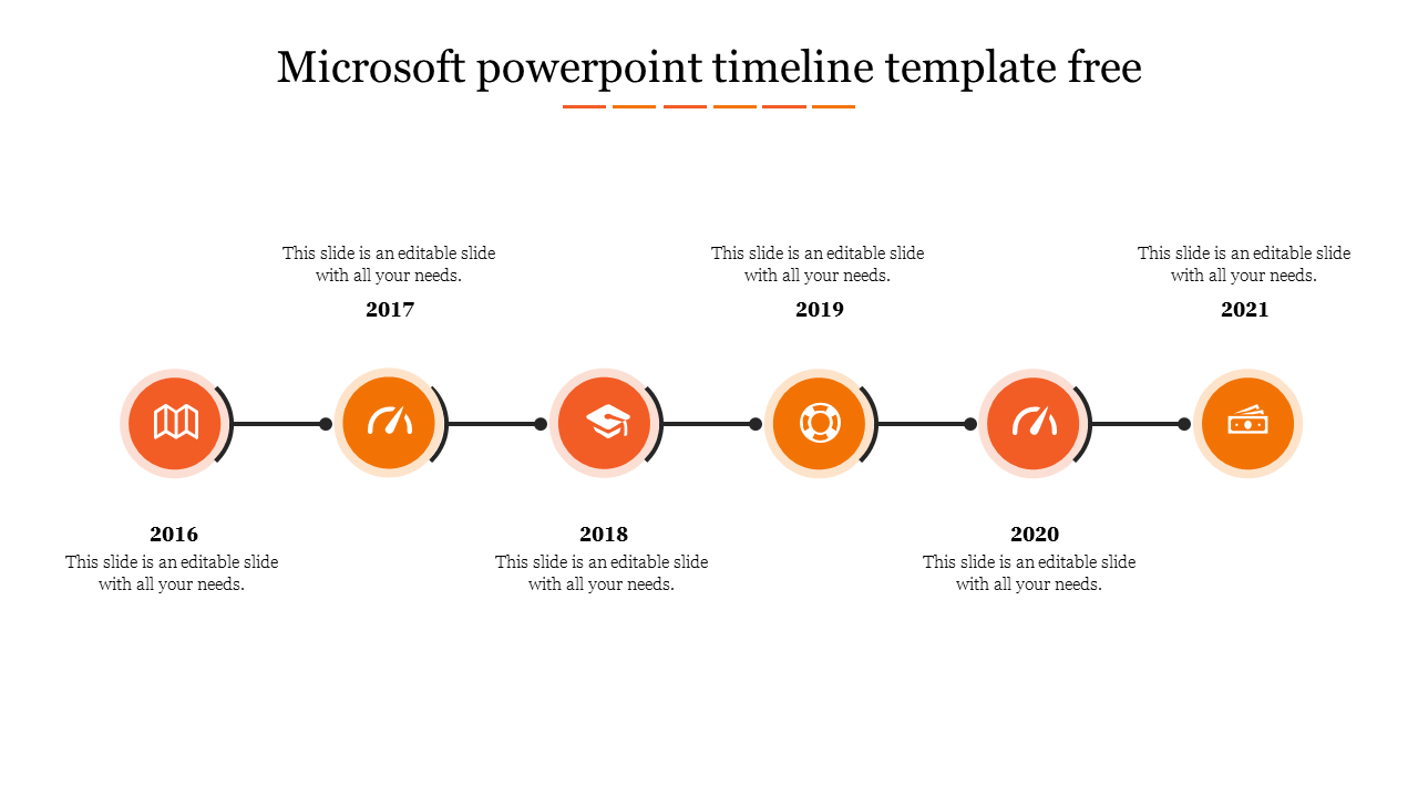 microsoft powerpoint timeline template free-6-Orange
